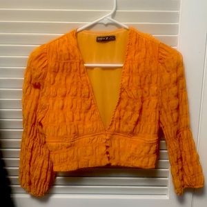 Shein Crop v neck blouse